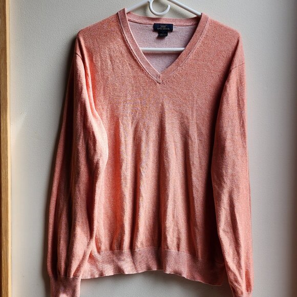 Brooks Brothers "346" Peach/Pink V-Neck Sweater Size Large - Picture 7 of 16